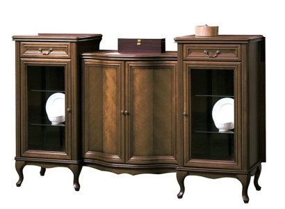 Classic XXL Chest of drawers Sideboard Wood Antique Style Wardrobe Display case